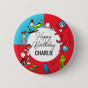 Dr. Seuss - Characters Kids Birthday 6 Cm Round Badge