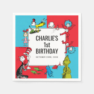 Dr. Seuss - Characters   Kids Birthday Napkin