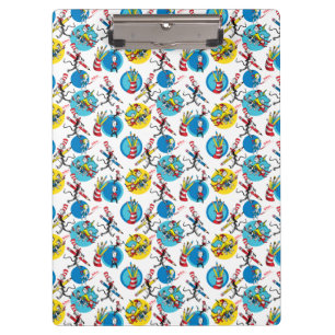Dr. Seuss   Characters With Pencils Pattern Clipboard