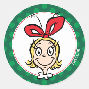 Dr. Seuss Cindy-Lou Who is Nice Classic Round Sticker