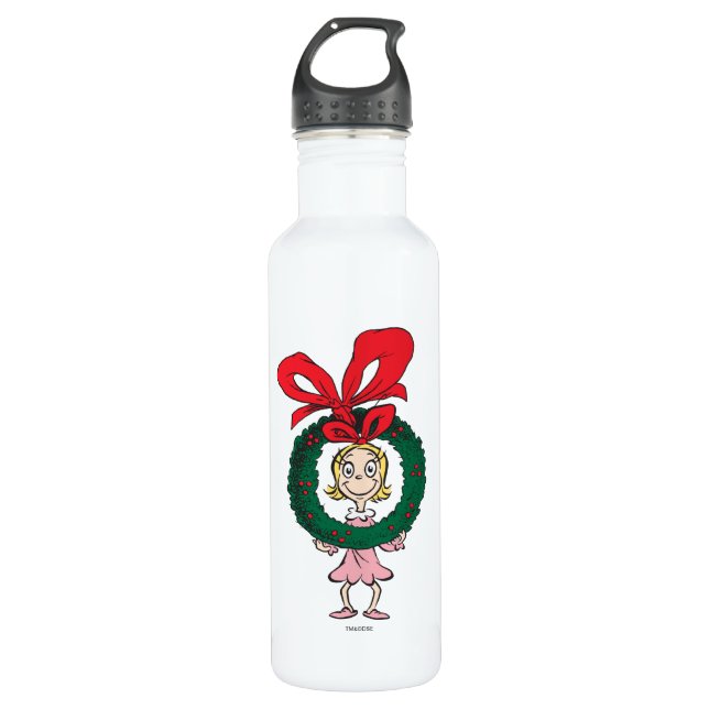 Dr. Seuss | Cindy-Lou Who - Wreath 710 Ml Water Bottle (Front)