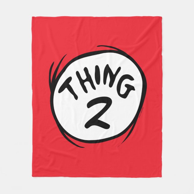 Dr. Seuss | Custom Thing One Thing Two Fleece Blanket (Front)