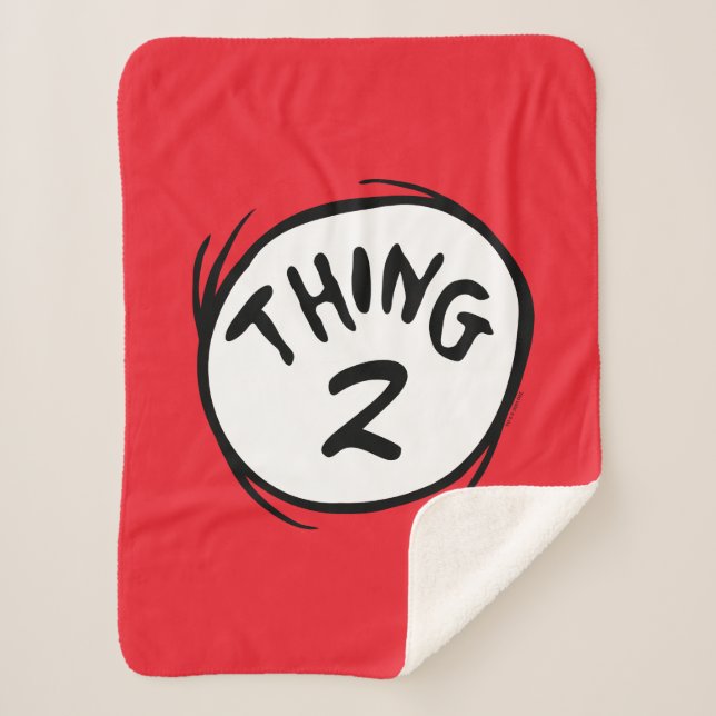 Dr. Seuss | Custom Thing One Thing Two Sherpa Blanket (Front)