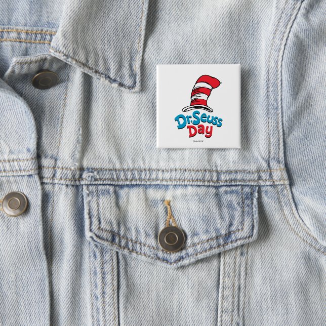 Dr. Seuss Day 15 Cm Square Badge (In Situ)