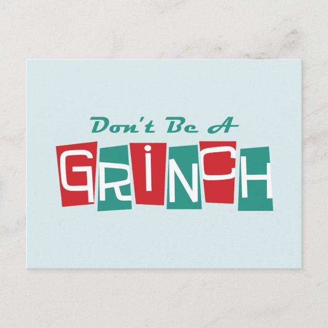 Dr. Seuss | Don't be a Grinch Postcard (Front)