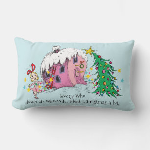 Dr. Seuss   Every Who in Who-ville, liked Christma Lumbar Cushion