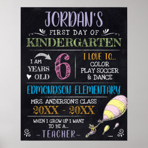 Dr. Seuss First or Last Day of School Poster