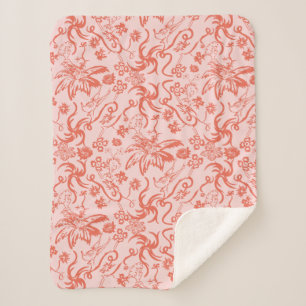 Dr. Seuss   Floral Mother's Day Pattern Sherpa Blanket