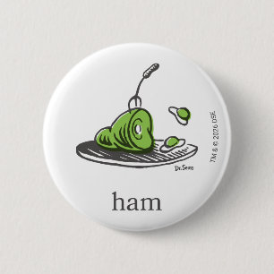 Dr. Seuss   Green Eggs and Ham 6 Cm Round Badge
