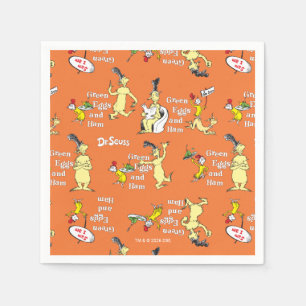 Dr. Seuss Green Eggs and Ham Character Pattern Napkin