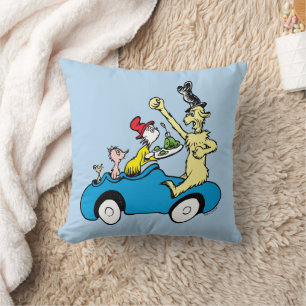 Dr. Seuss Green Eggs and Ham Characters in Car Cushion