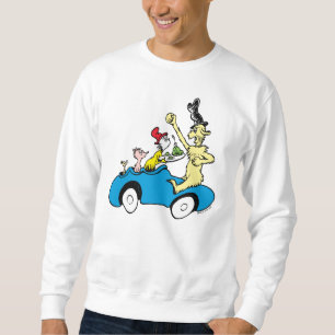 Dr. Seuss Green Eggs and Ham Characters in Car Sweatshirt