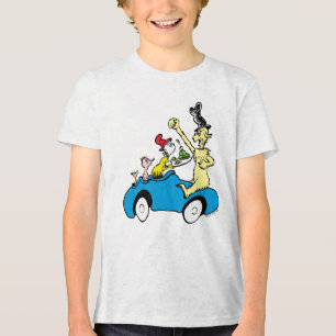 Dr. Seuss Green Eggs and Ham Characters in Car Tri-Blend Shirt