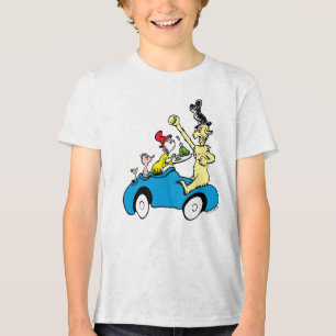Dr. Seuss Green Eggs and Ham Characters in Car Tri-Blend Shirt