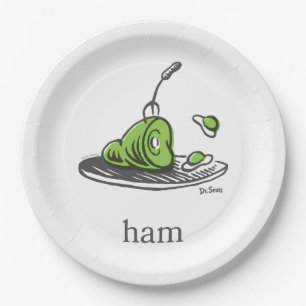 Dr. Seuss Green Eggs and Ham Paper Plate