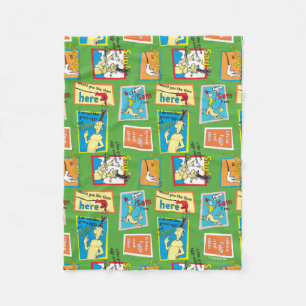Dr. Seuss Green Eggs and Ham Story Quotes Fleece Blanket