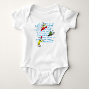 Dr. Seuss   Green Eggs And Ham Storybook Pattern Baby Bodysuit