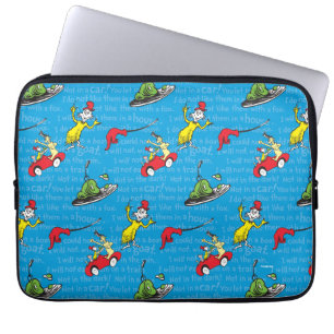 Dr. Seuss Green Eggs And Ham Storybook Pattern Laptop Sleeve