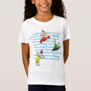 Dr. Seuss Green Eggs And Ham Storybook Pattern T-Shirt