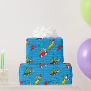 Dr. Seuss   Green Eggs And Ham Storybook Pattern Wrapping Paper