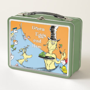 Dr. Seuss Green Eggs & Ham Water Scene Metal Lunch Box