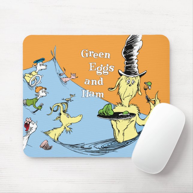 Dr. Seuss Green Eggs & Ham Water Scene Mouse Mat (With Mouse)