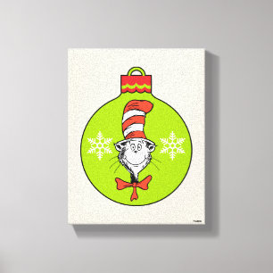 Dr. Seuss Grinch Cat in the Hat Ornament Canvas Print