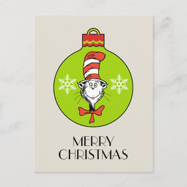 Dr. Seuss | Grinch | Classic The Cat in the Ha Holiday Postcard (Front)