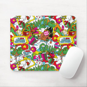 Dr. Seuss   Grinch Colourful Pattern Mouse Mat