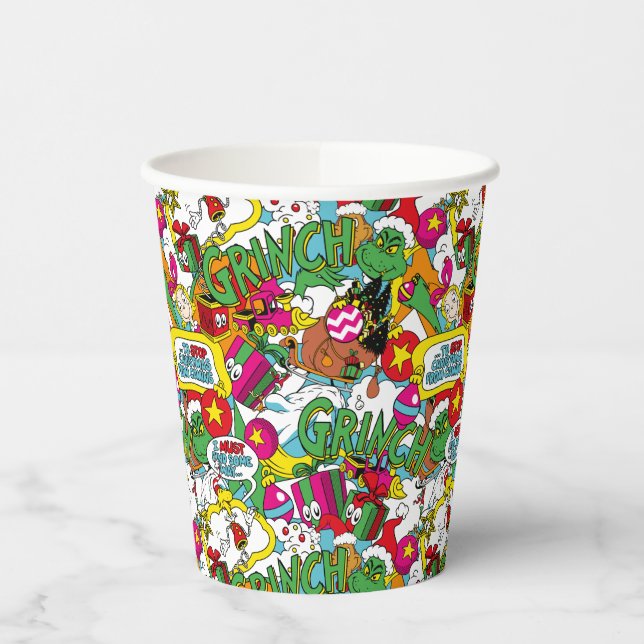 Dr. Seuss | Grinch Colourful Pattern Paper Cups (Left)
