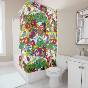 Dr. Seuss   Grinch Colourful Pattern Shower Curtain