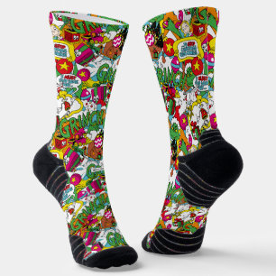 Dr. Seuss   Grinch Colourful Pattern Socks