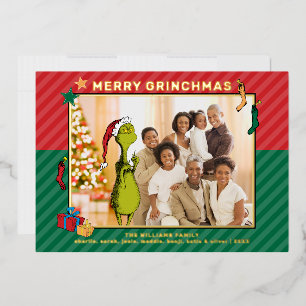 Dr. Seuss   Grinch Family Photo  Holiday Card