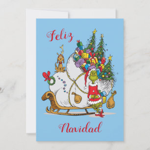 Dr. Seuss   Grinch - Feliz Navidad Photo Holiday Card