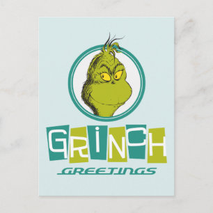Dr. Seuss   Grinch Greetings Postcard
