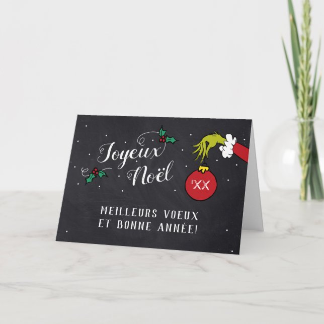 Dr. Seuss | Grinch - Joyeux Noël Holiday Card (Front)