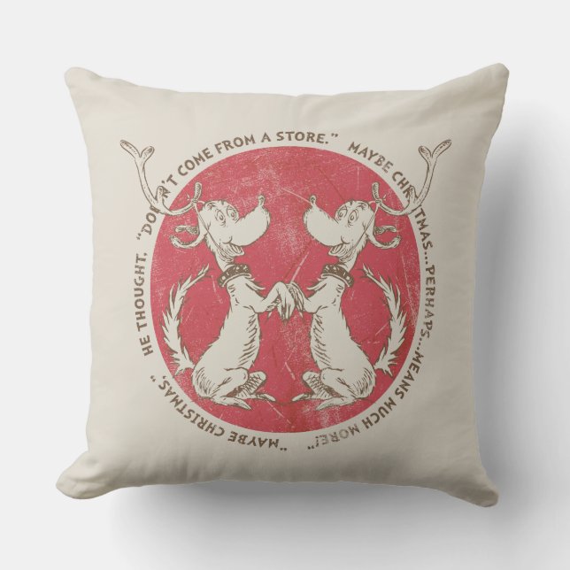 Dr. Seuss | Grinch | Max - Christmas Quote Cushion (Front)