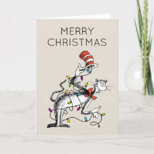 Dr. Seuss   Grinch   Mischievous Cat in the Ha Holiday Card