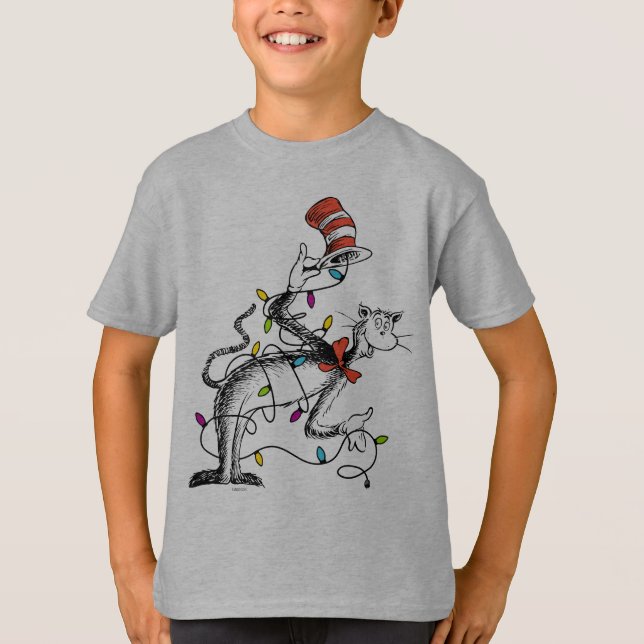 Dr. Seuss | Grinch | Mischievous Cat in the Ha T-Shirt (Front)