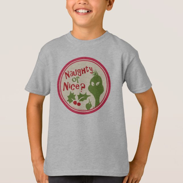 Dr. Seuss | Grinch - Naughty or Nice? T-Shirt (Front)