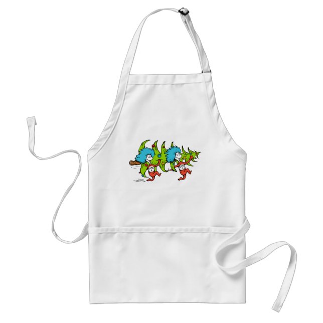 Dr. Seuss | Grinch | Thing One Thing Two Christmas Standard Apron (Front)