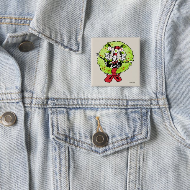 Dr Seuss | Grinch | Who-ville Christmas Joy 15 Cm Square Badge (In Situ)