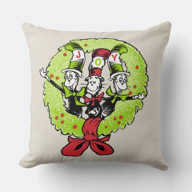 Dr Seuss | Grinch | Who-ville Christmas Joy Cushion (Front)