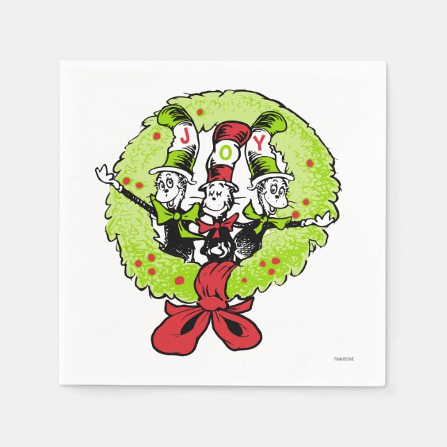 Dr Seuss | Grinch | Who-ville Christmas Joy Napkin (Front)