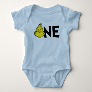 Dr. Seuss Grinch Winter 1st Birthday Baby Bodysuit