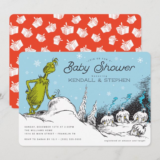 Dr. Seuss | Grinch Winter Baby Shower (Front/Back)