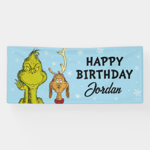 Dr. Seuss   Grinch Winter Birthday Banner
