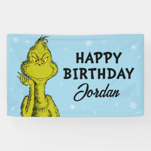 Dr. Seuss   Grinch Winter Birthday Banner