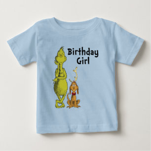 Dr. Seuss Grinch Winter Birthday Girl Baby T-Shirt