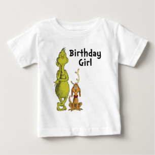 Dr. Seuss   Grinch Winter Birthday Girl Baby T-Shirt